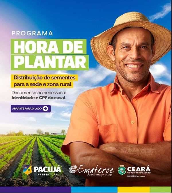 Entregas de sementes do Programa hora de plantar